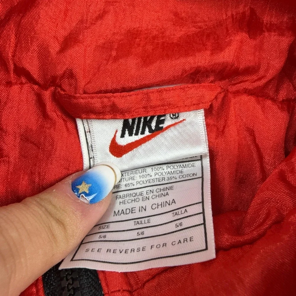 Nike Jacket Kids 5/6 Multicolor Colorblock Nylon Windbreaker Full Zip‎ Swoosh